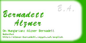 bernadett alzner business card